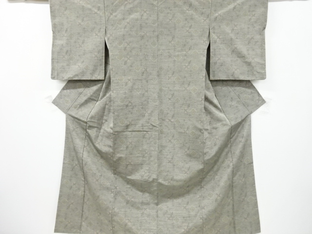 JAPANESE KIMONO / ANTIQUE KIMONO / SILK / HAND WOVEN TSUMUGI / RHOMBUS